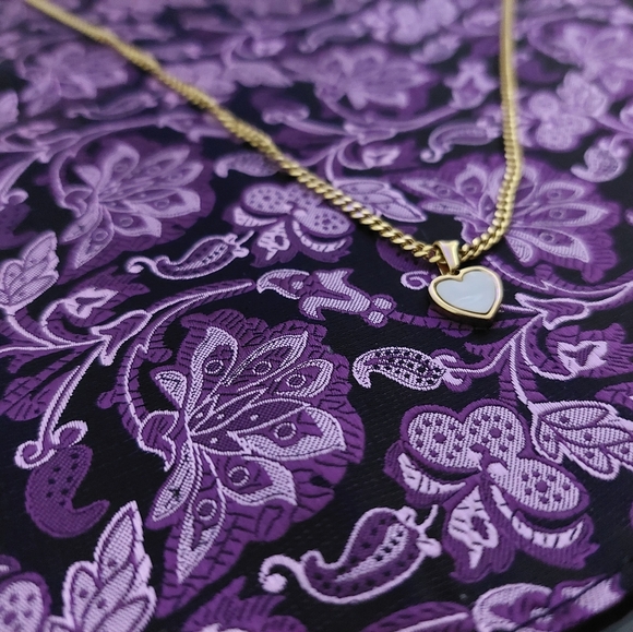 18K Gold Plated Heart Pendant with 18K Gold Miami Cuban Link Chain - Picture 9 of 10